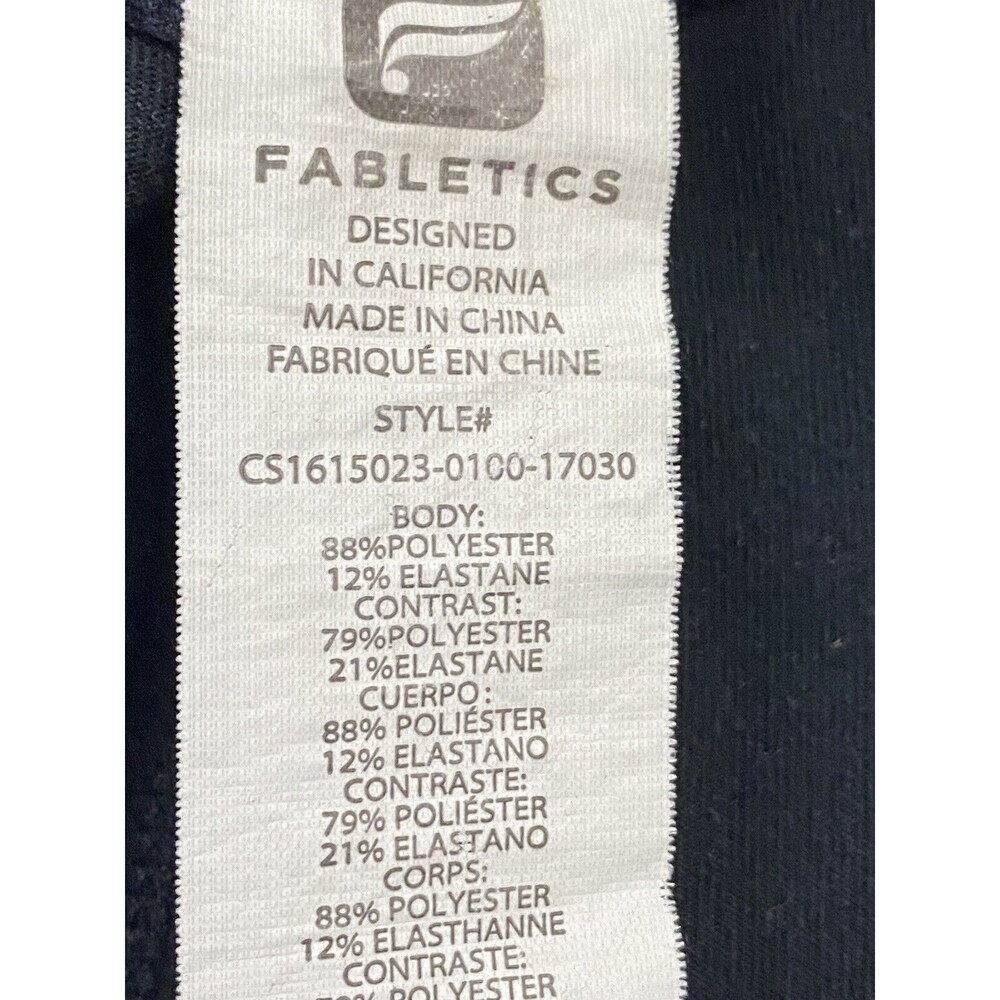FABLETICS Leggings Cropped/Capri Medium Black Poly/Elastane Waistband Pocket - Picture 8 of 8